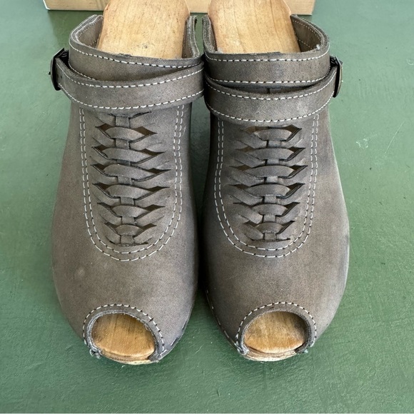 No. 6 Handmade by Sven Braid-Front Convertible Clogs in Taupe Nubuck *USA Made* - Picture 9 of 14